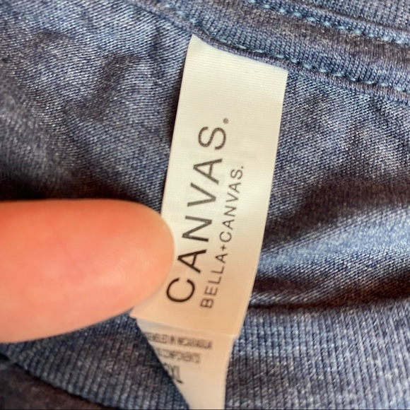 Flying Fisherman Men's 2X T-Shirt Fishing Tarpon Outlaw Long Sleeve Blue Heather - Picture 7 of 8